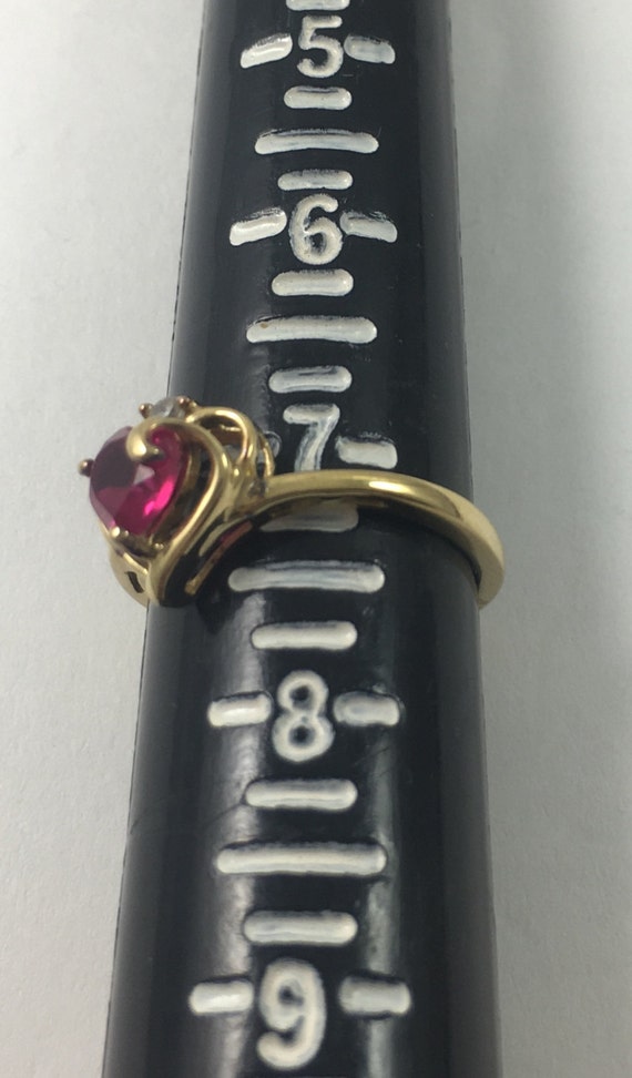 Ruby Red Grade CZ Surrounded by Stunning Heart in… - image 4