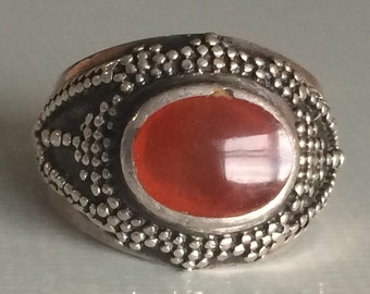 Natural Baltic Gorgeous Vintage Style Sterling Silver Amber Ring