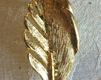 Giorgio Coleccionable Vintage Hermosas Hojas Texturizadas Broche de Joyería / Pin