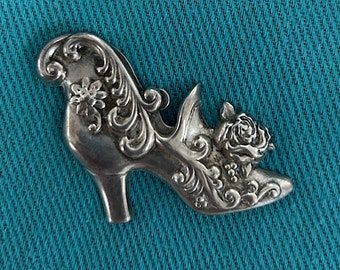 Art Deco Vintage Vintage Sterling Sterling Nadelkissen Hochhackiger Schuh