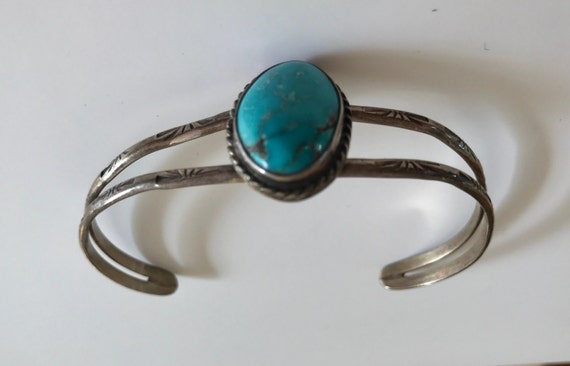 Vintage Native American Indian Sterling Silver an… - image 2