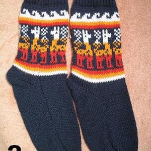 Alpaca Socks, warm and comfortable, 100% Alpaca wool yarn socks, bright colors. image 3