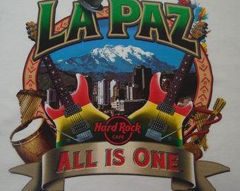 New, authentic, Hard Rock Cafe, La Paz city, t-shirt Tee, city logo, XXL size men, man, original. HRC