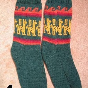 Alpaca Socks, warm and comfortable, 100% Alpaca wool yarn socks, bright colors. image 5