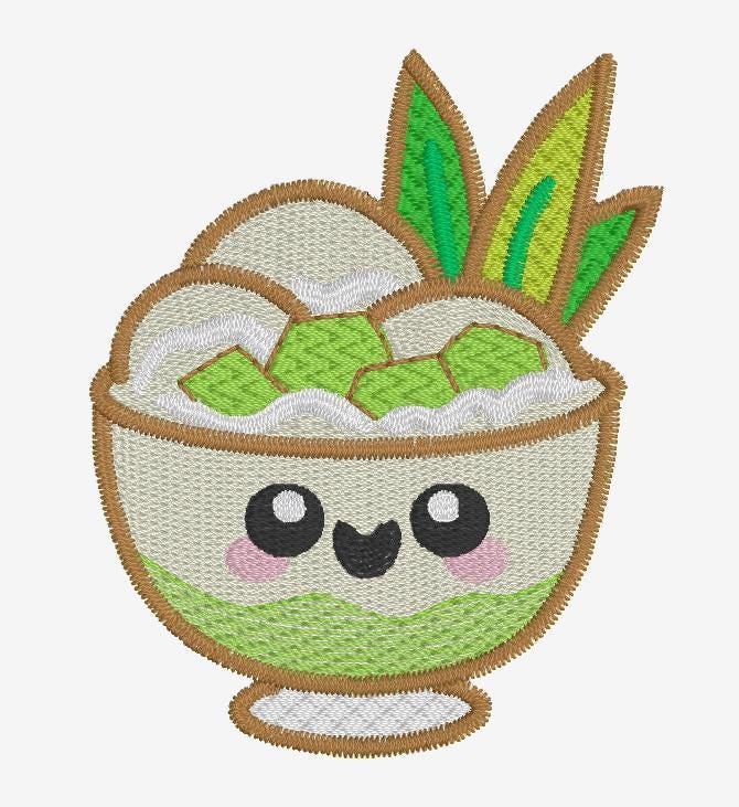 Ice Cream Sundae Machine Embroidery Design,buko Pandan, Kawaii Chibi ...