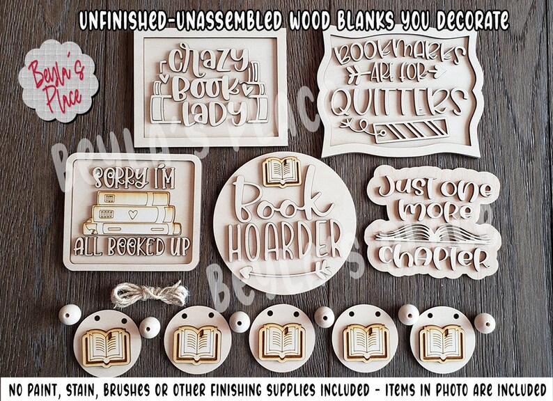 Book Club Tiered Tray/unfinished Tiered Tray Decor/books Etsy New Zealand