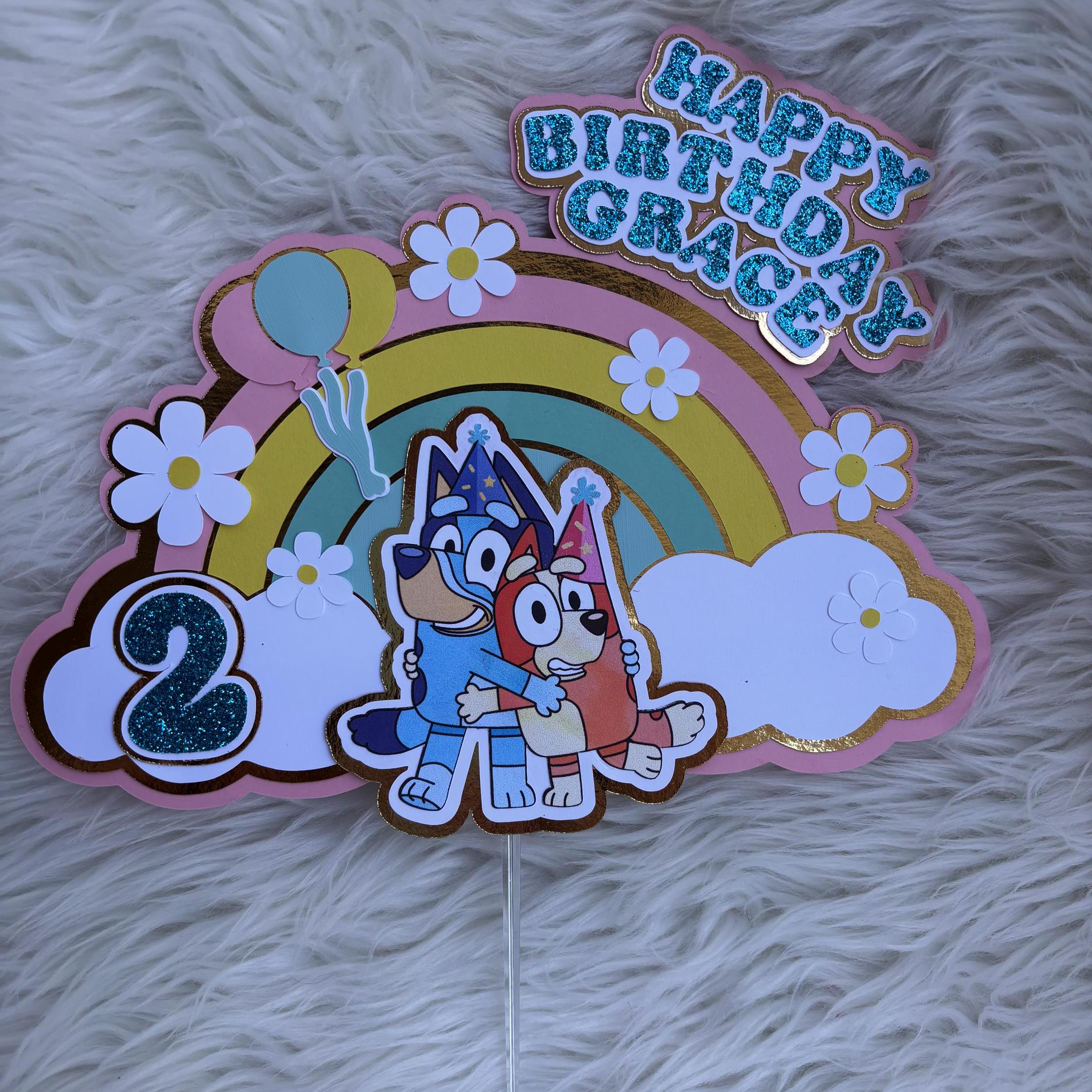 Bluey cake topper