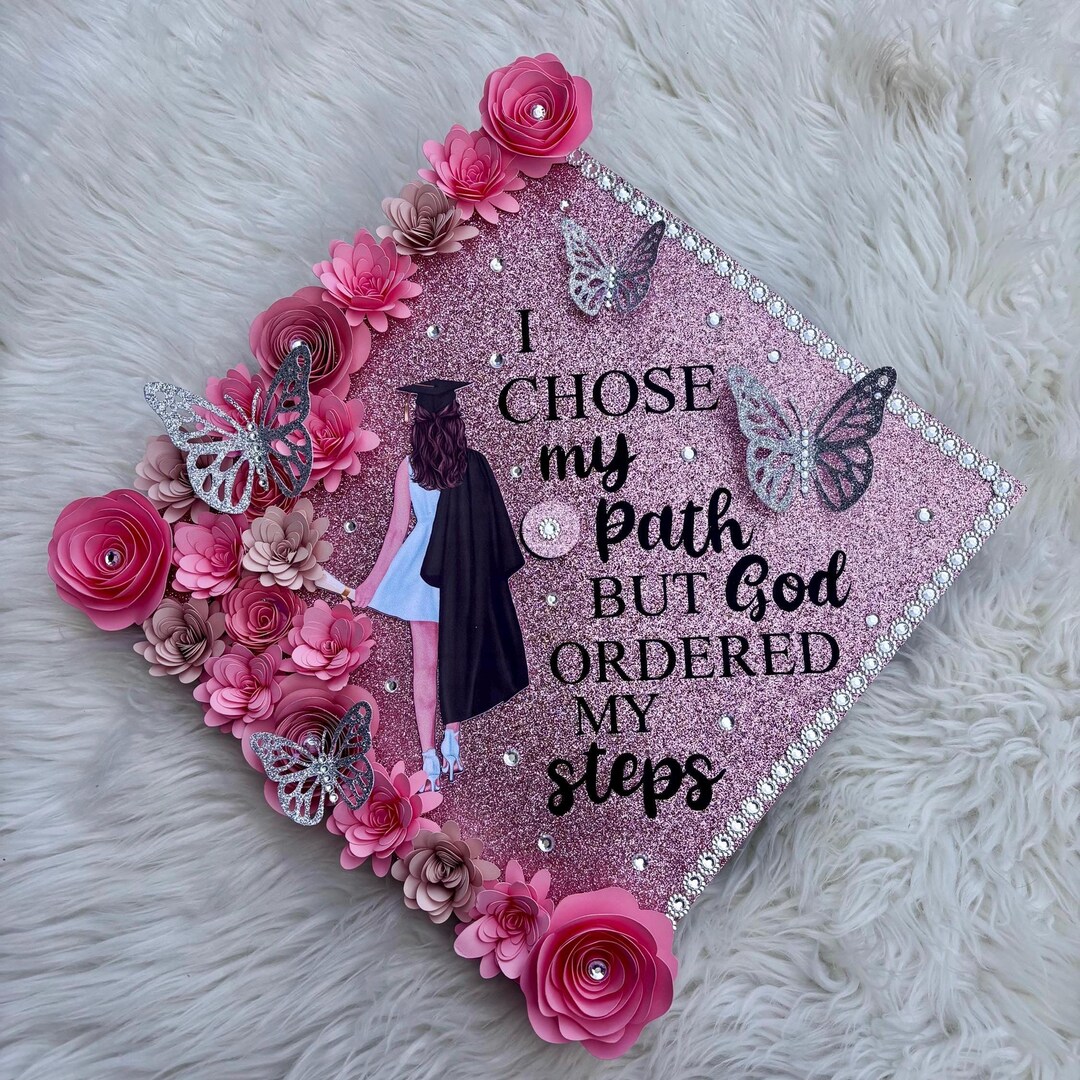 Graduation Flower Cap Topper/ Queen Cap Topper/ Class of 2025/ I Choose ...
