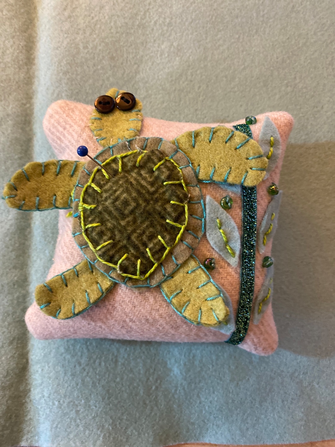 Turtle Pin Cushion Etsy