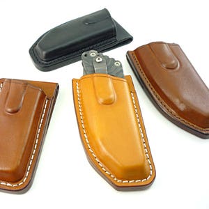 Custom Leather Sheath for Strider SNG, SMF or PT Knife, Integral Belt Loop