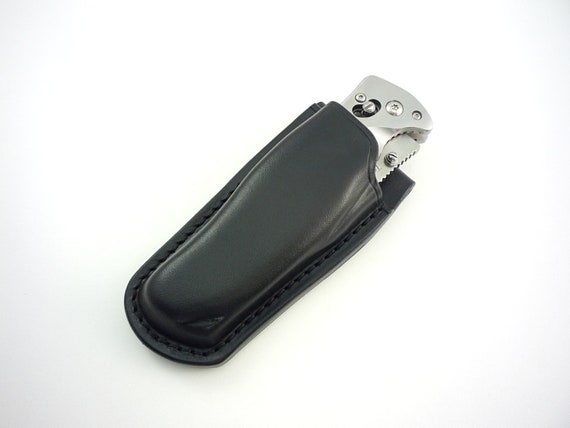 Vertical Leather Belt Sheath for SOG Tomcat 3.0 Folding Pocket