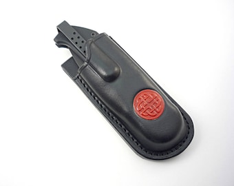 Custom Handmade Multi-Color Leather Sheath for Pocket Knife
