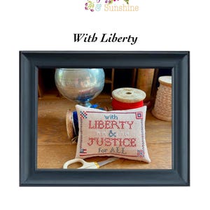 Mit Liberty Kreuzstich Muster Anstecknadel-Kissen