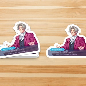 Ace Attorney - Miles Edgeworth 'Not a Clown But The Entire Circus' - HOLOGRAPHIC ADDED!! image 4