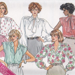 May include: A sewing pattern for five different blouses with a bow detail. The pattern is from Butterick and is for sizes 6-8-10. The pattern is called "Classics".