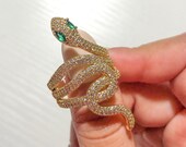 Adjustable 18k Gold Plated Snake Ring