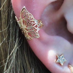 18k Gold Plated Abstract Butterfly Style Ear Cuff