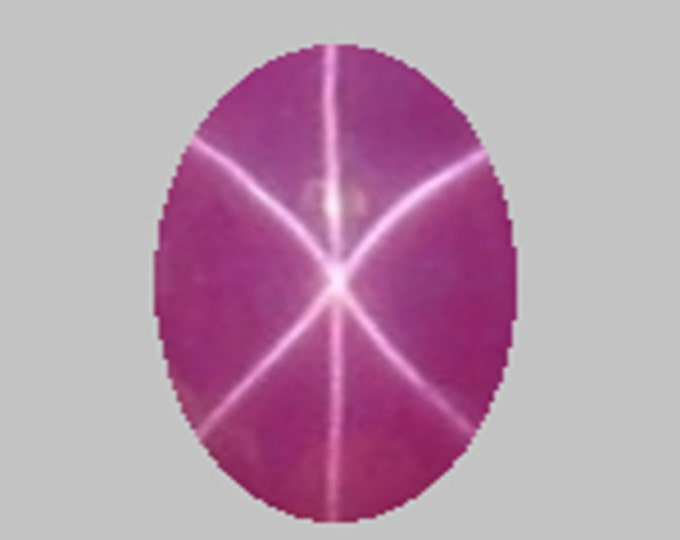 Loose Stone Unmounted Unsigned VINTAGE LINDE LINDY 6X4mm Pink Star Ruby Created Sapphire Made And Cut By Union Carbide 1960-1970
