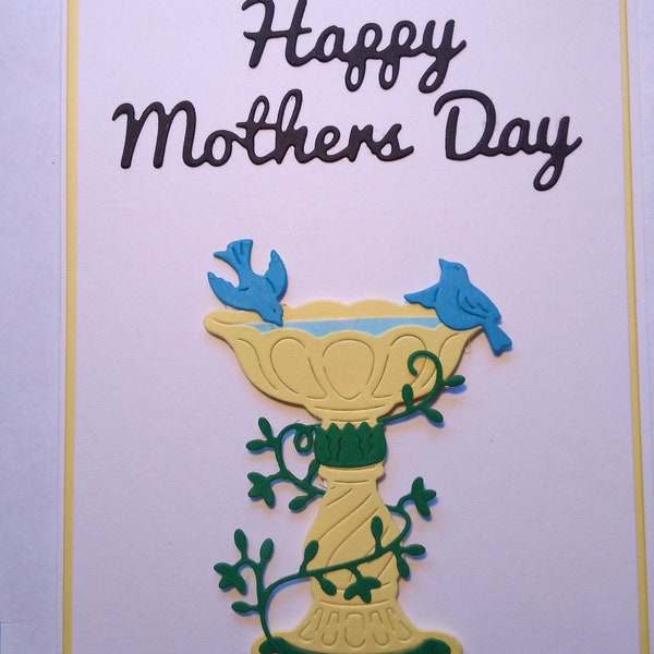 Happy Mother's Day Card, Handmade greeting card, 3D card, Die cut card