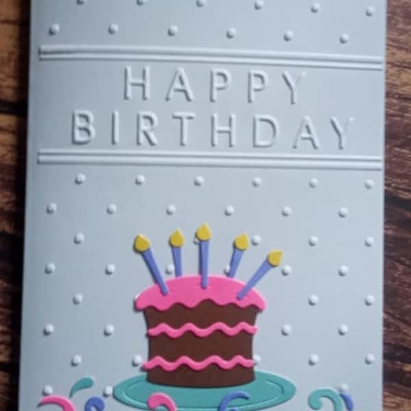 Handmade Die Cut Birthday Cards Etsy