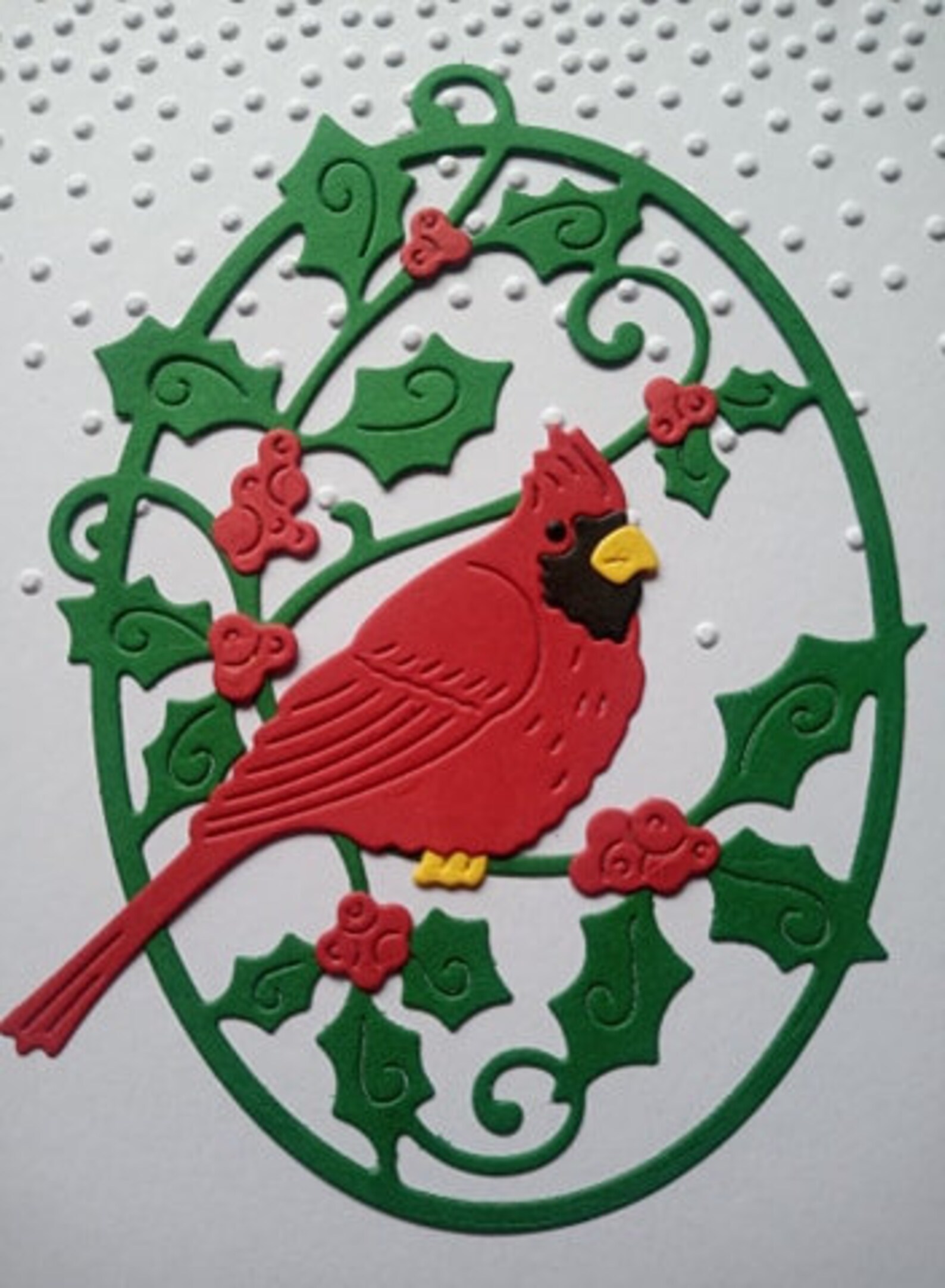 Cardinal Card Embossed Handmade Cardinal Card Sympathy Card Etsy