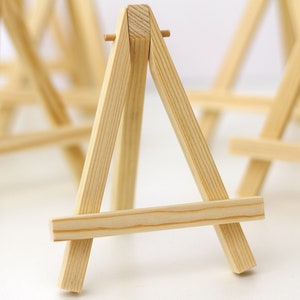 Mini Easel 10 Pack 5 Inch Tabletop Easel Stand Wedding Signs Wood Easel  Plate Holder Small Wooden Easel Bulk Picture Holder Christmas Card Holder