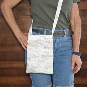 Crossbody bag Levis jeans bag, recycled denim, white camouflage denim bag, travel bag, messenger bag, tote bag denim, camo jeans purse  D199