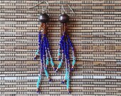 Long dangle earrings, fringe earrings, boho tassel earrings, long beaded earrings, statement earrings, southwestern jewelry, gift for her 36
