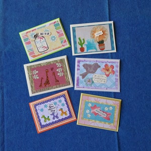 Grußkarten-Set, alle Anlass Karten, Geburtstagskarten, bunte wunderliche Grußkarten, südwestlichen Gartenkarten, Kaktus, Libelle C1