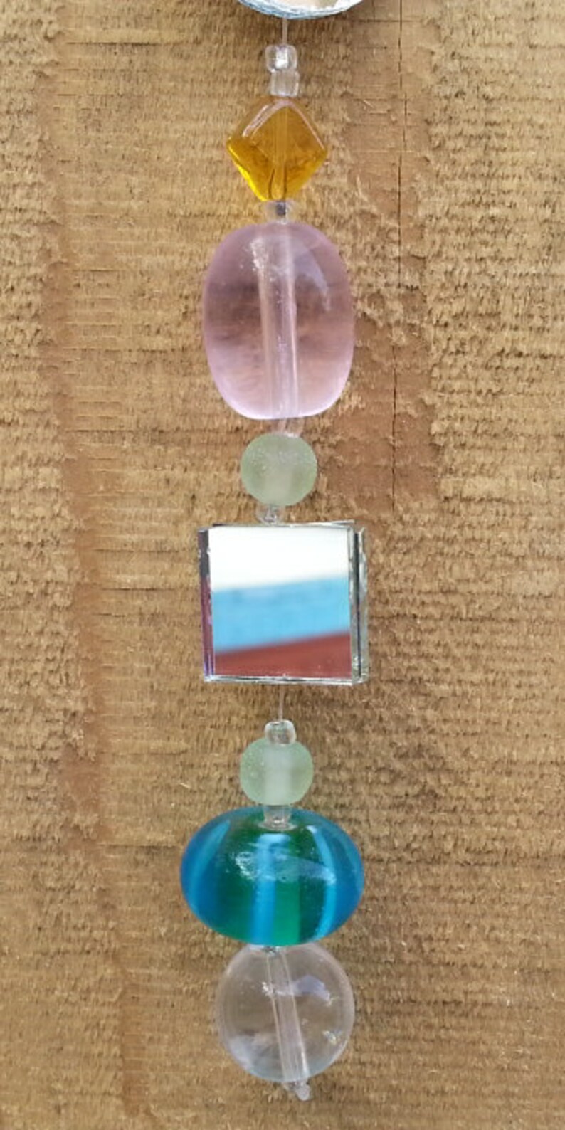 Suncatcher Glass, Hanging Beads, Garden Beads Art, Patio Decoration