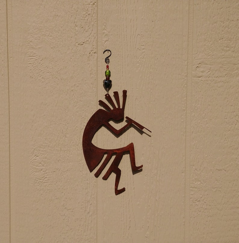 Kokopelli Metal Wall Art Garden Wall Art Metal Decor Etsy