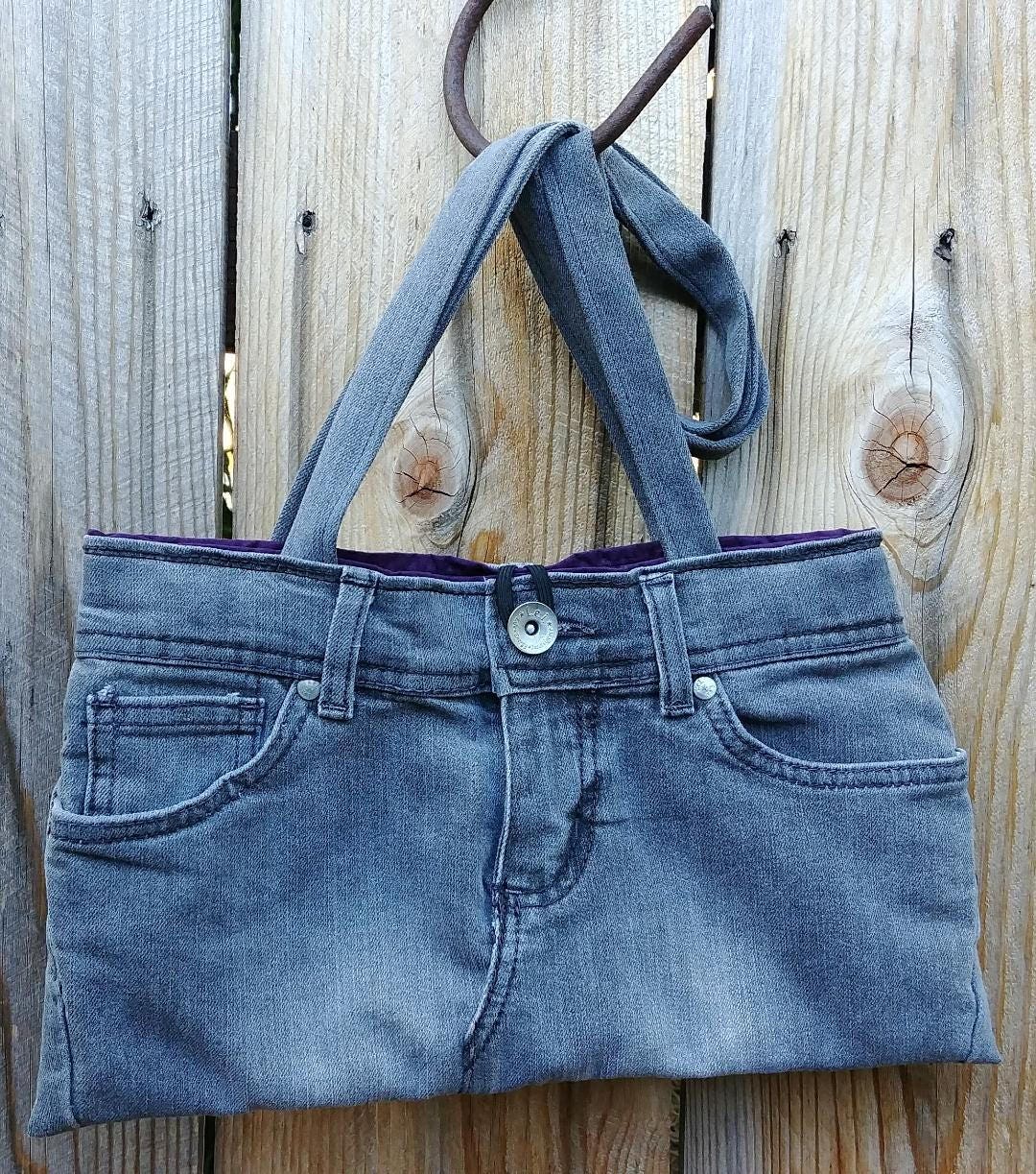 【PORTERNA】Ray Denim Tote Bag Handmade Rxtra Large Denim Bag, Jean Tote Bag, Blue