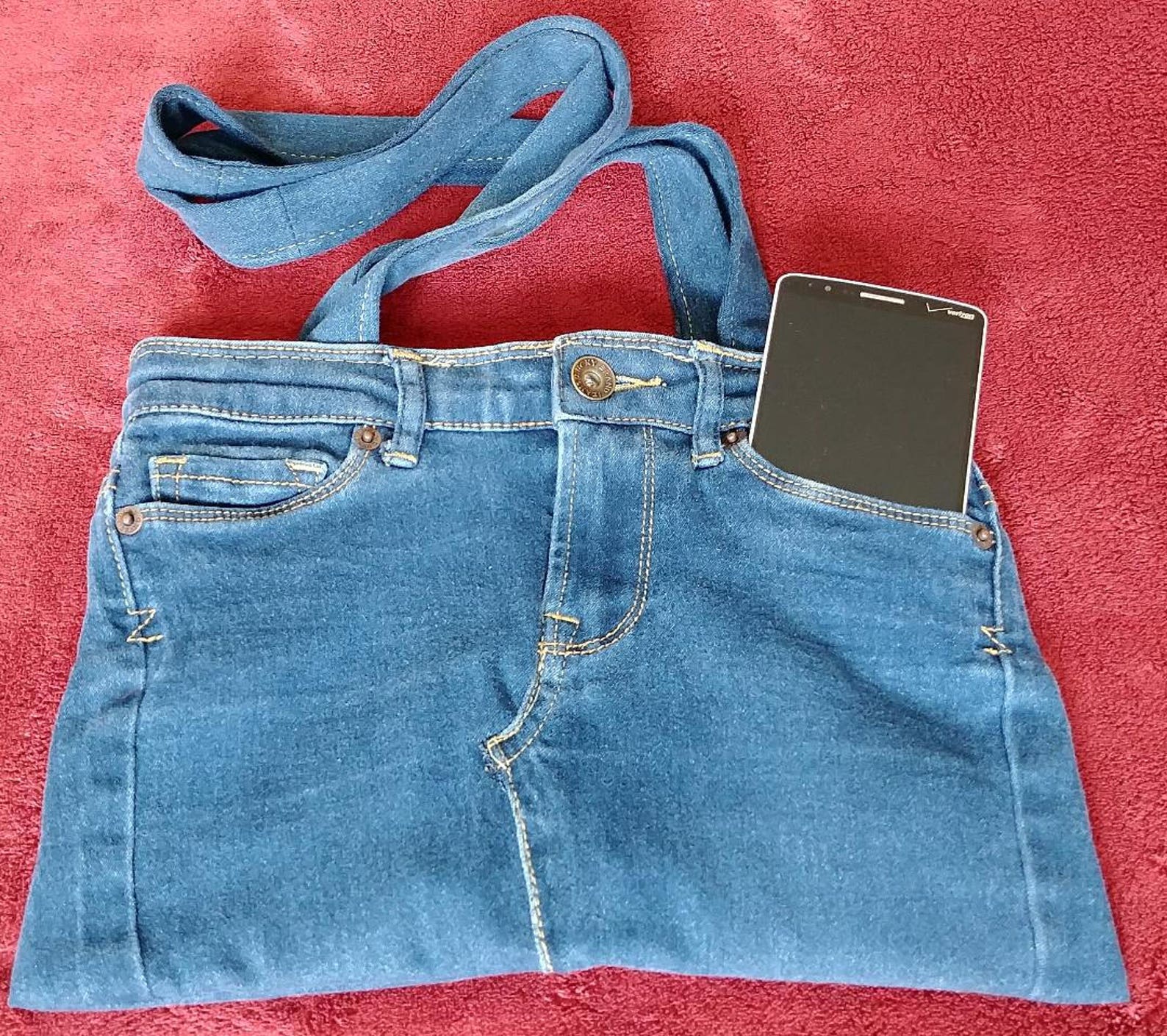 Shoulder Bag Denim Lucky Brand Jeans Purse Denim Purse Blue Etsy