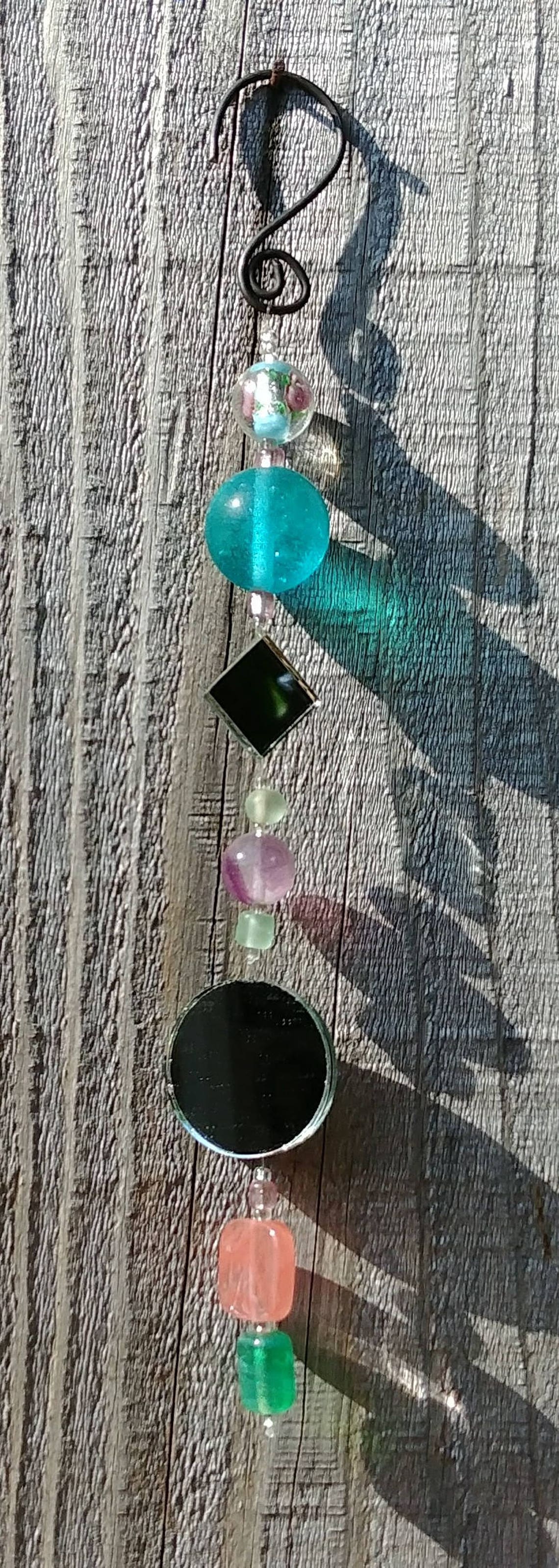 Hanging Glass Beads Suncatcher Glass Patio Decor Beads Etsy
