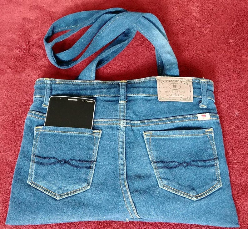 Shoulder Bag Denim Lucky Brand Jeans Purse Denim Purse Blue Etsy