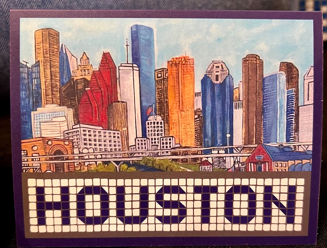 Iconic Houston Iconic Houston Card Set of 4 - Etsy