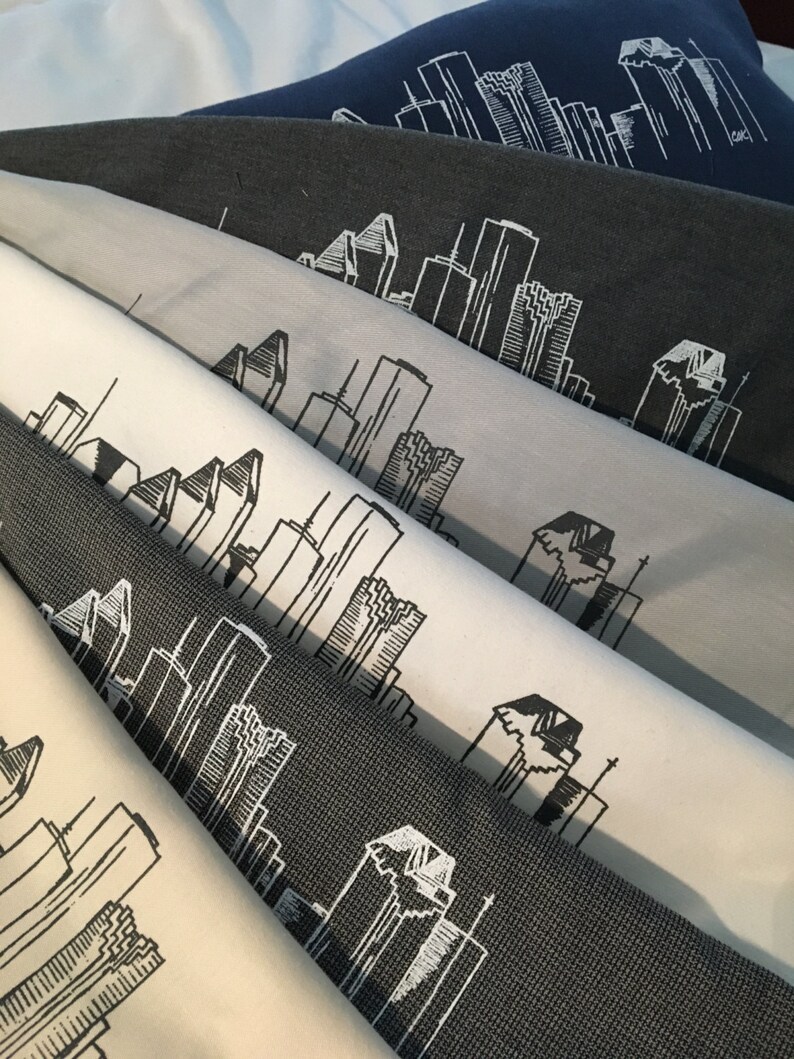 Pillow Houston Skyline Etsy