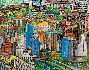Downtown Houston 8"x10" art print