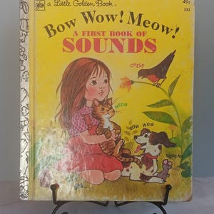 Zestaw starych książek Little Golden Book - „Bow Wow! Meow!” „Gdybym miał psa” „Psy”