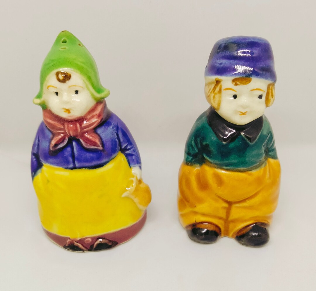 Vintage Dutch Boy and Girl Salt and Pepper Shakers - Etsy