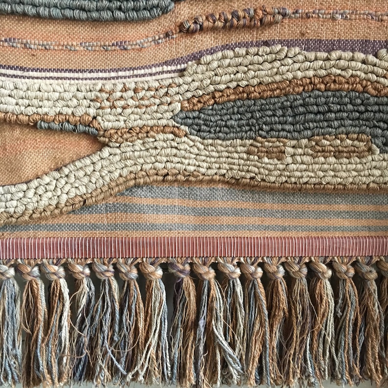 LARGE Vintage Woven Wool Tapestry Wall Hanging Art Retro Etsy