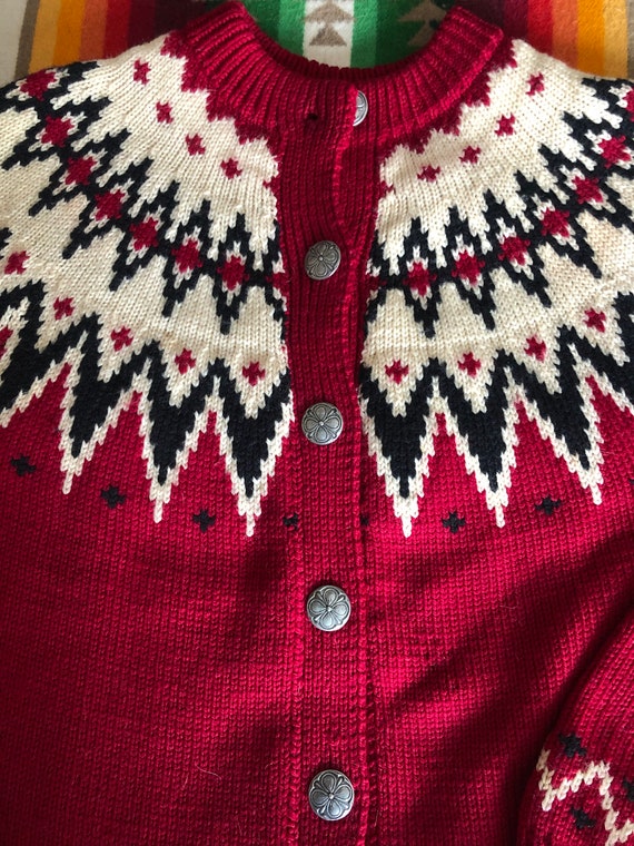 Vintage Wool Ski Sweater Original - image 3