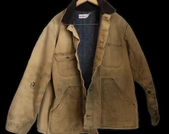 Vintage Canvas Chore Jacket Camp Coat - image 1