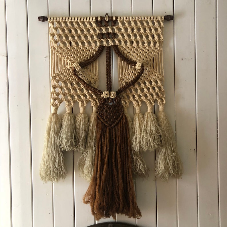 LARGE Vintage Fiber Art Wall Hanging Original Fiberart Textile Etsy