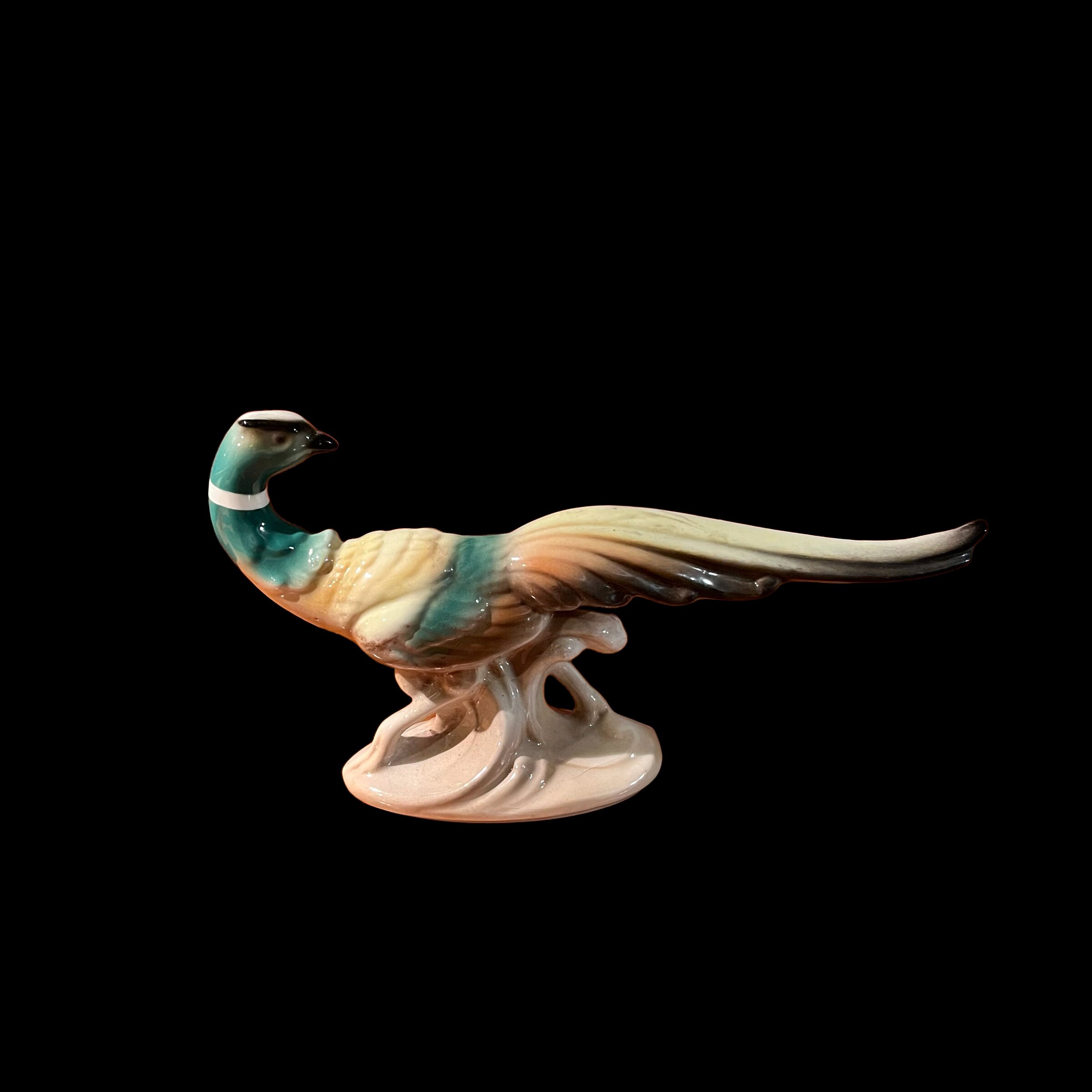 Vintage Ceramic Pheasant Figurine Statue Etsy