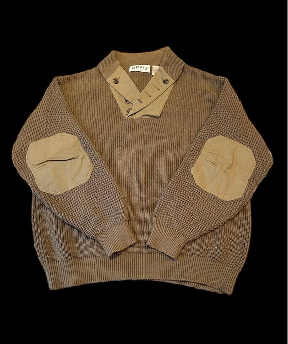 Vintage Men’s Olive Green Orvis Outdoor Sweater Co