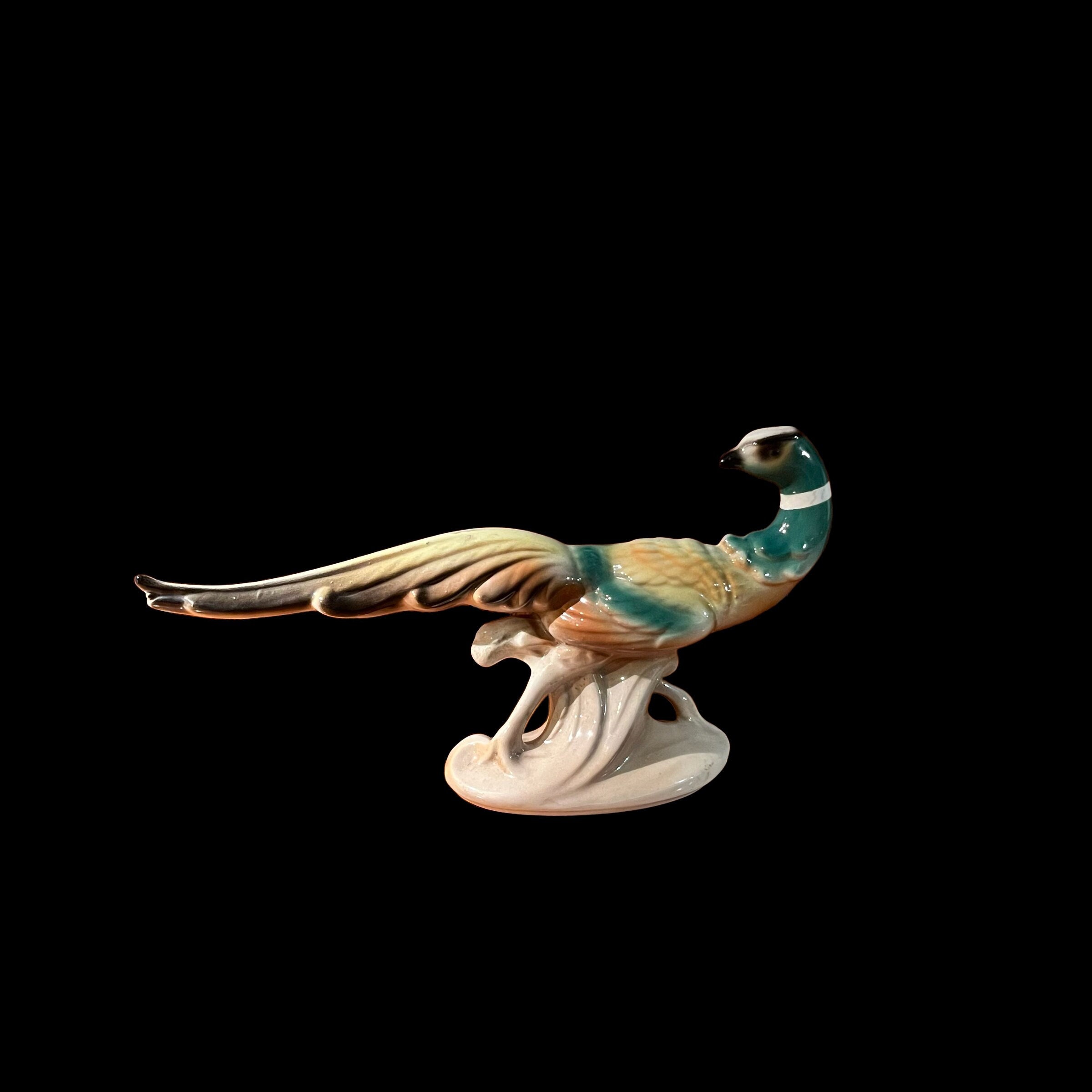 Vintage Ceramic Pheasant Figurine Statue Etsy