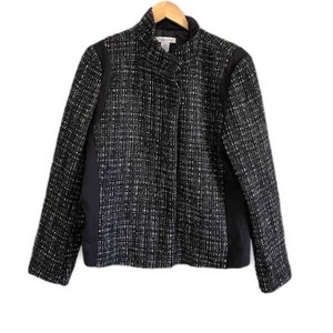 Vintage Liz Claiborne Black Tweed Jacket Size XL