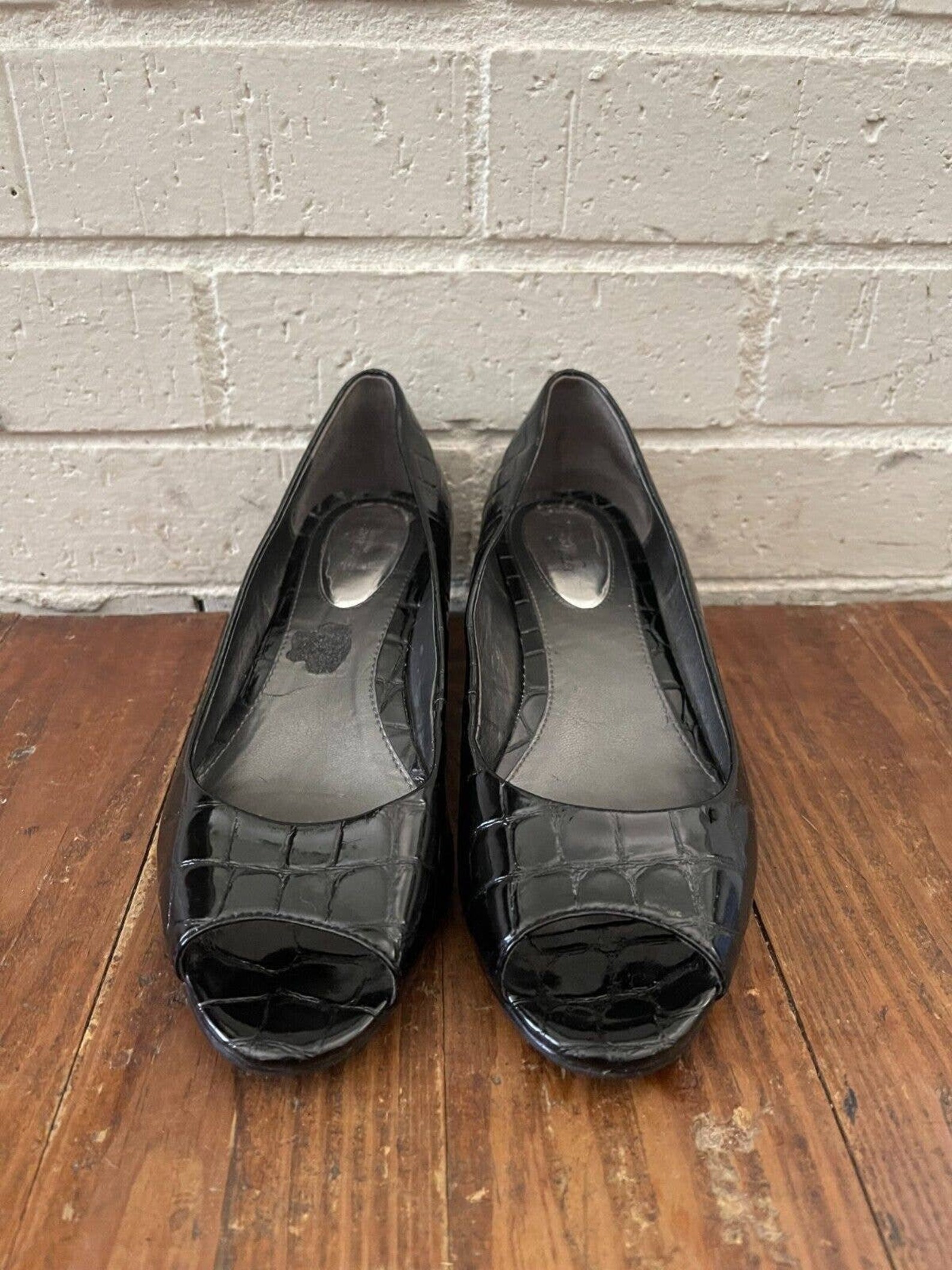 alfani step n flex black heels