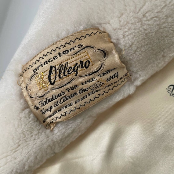 Vintage Princeton’s O’llegro White Fur Like Faux … - image 3